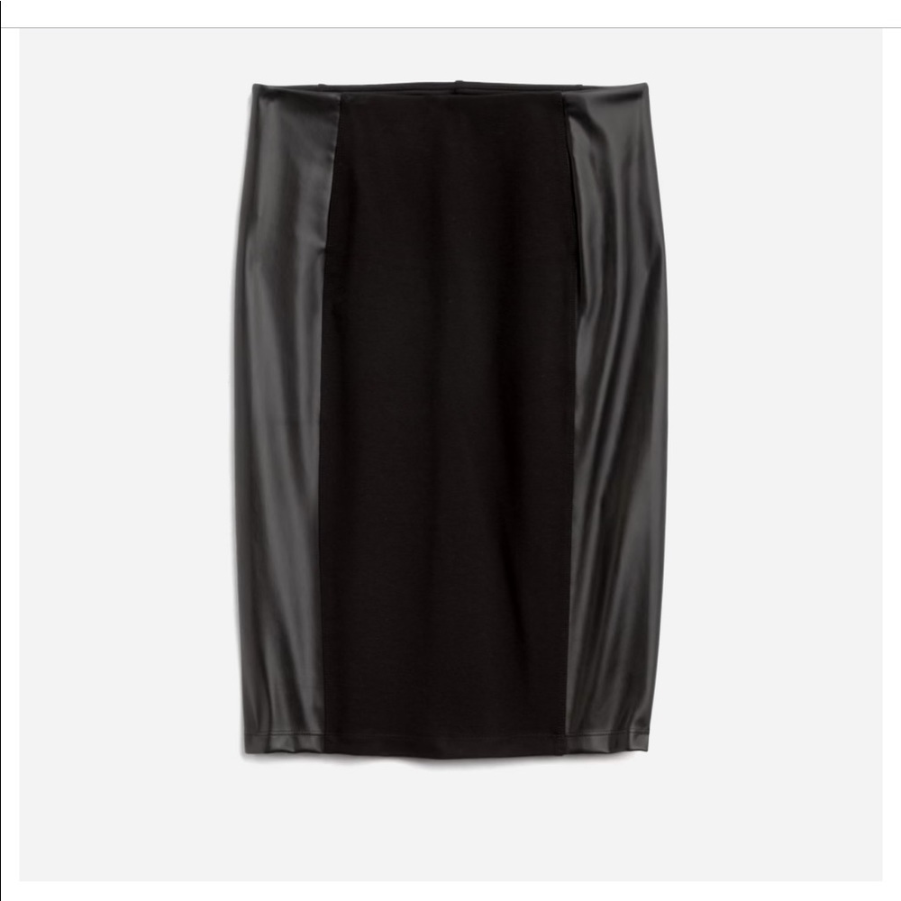 Liverpool Faux Leather Bias Skirt